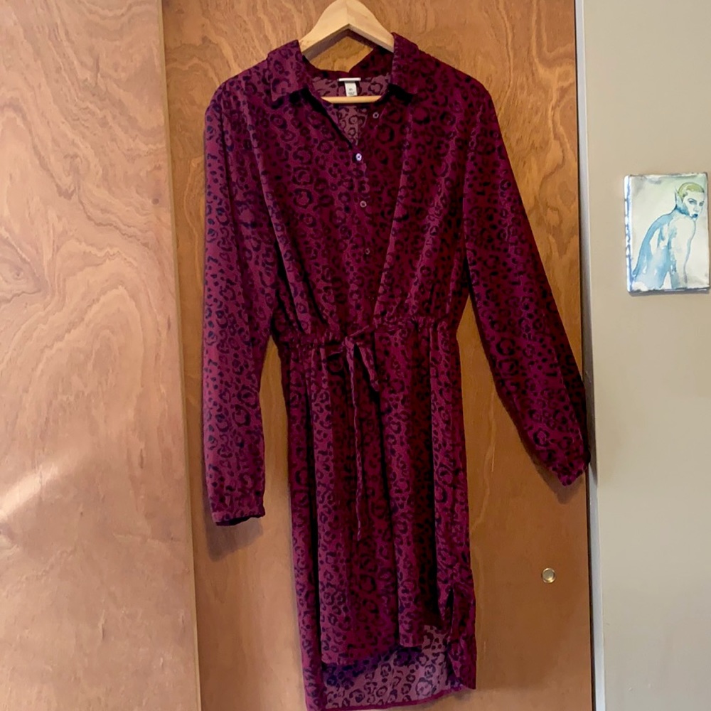 Target Brand A New Day burgundy and black cheetah print dress. Women’s XL.